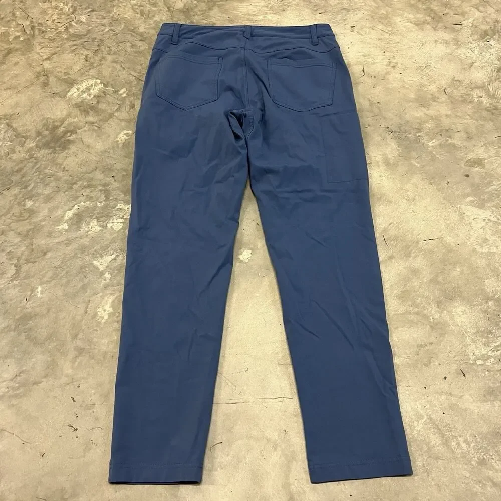 Bylt Everyday Pants 2.0 Medium Mens Blue Tapered Leg Nylon Blend Stretch 30x29